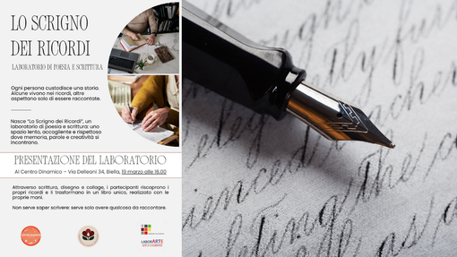 Biella, al Centro Dinamico nasce “Lo Scrigno dei Ricordi”: laboratorio di poesia e scrittura