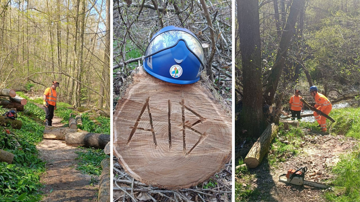 Biella, AIB libera il sentiero D9: torna nuovamente percorribile