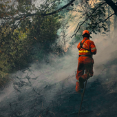 Incendio Monte Barone, inquinamento atmosferico: PM10 sopra la media - Foto AIB Bruzolo