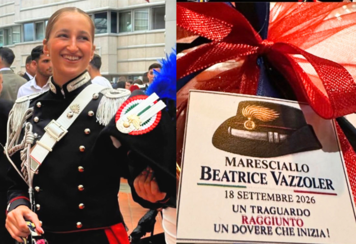 Il sogno diventa realtà: Beatrice Vazzoler è maresciallo dei Carabinieri Il sogno diventa realtà: Beatrice Vazzoler è maresciallo dei Carabinieri