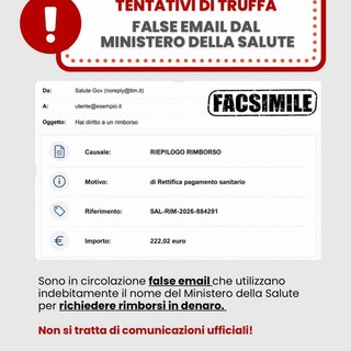Attenzione alle false email sui rimborsi sanitari!
