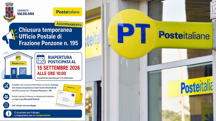 Valdilana, prorogata la chiusura dell’ufficio postale di Ponzone: riapertura il 15 settembre Valdilana, prorogata la chiusura dell’ufficio postale di Ponzone: riapertura il 15 settembre