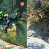 Dal Nord-ovest, canyonista ferito a Caprie (TO): recuperato con l'elisoccorso