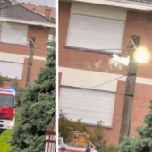 Fumo e scintille da un palo della luce: Vigili del Fuoco a Occhieppo inferiore