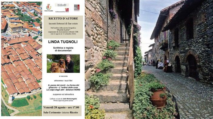Linda Tugnoli, dalla Valle Cervo alla Rai: appuntamento al Ricetto di Candelo Linda Tugnoli, dalla Valle Cervo alla Rai: appuntamento al Ricetto di Candelo