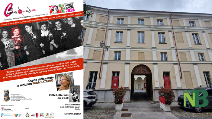 Ceffè Letterario a Biella: Sara Rattaro a Palazzo Ferrero