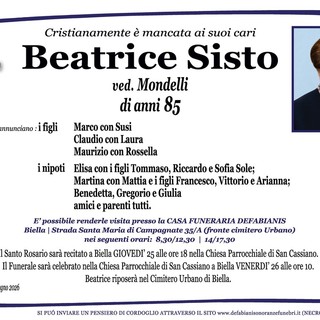 Beatrice Sisto, ved. Mondelli
