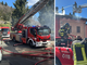 Tetto in fiamme a Sordevolo: in corso le operazioni dei Vigli del Fuoco