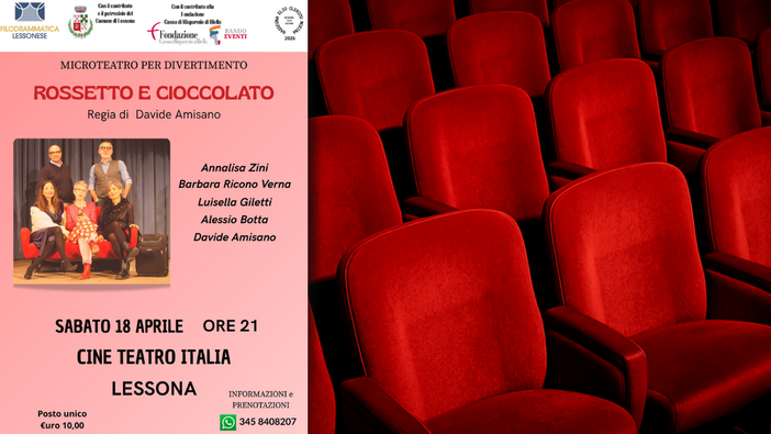 "Rossetto e Cioccolato" a Lessona: in scena la Filodrammatica Lessonese