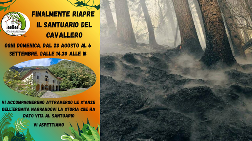 Dopo l’incendio riapre il Santuario del Cavallero Dopo l’incendio riapre il Santuario del Cavallero
