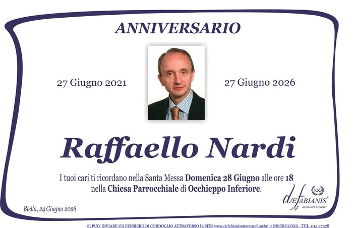 Raffaele Nardi - Anniversario