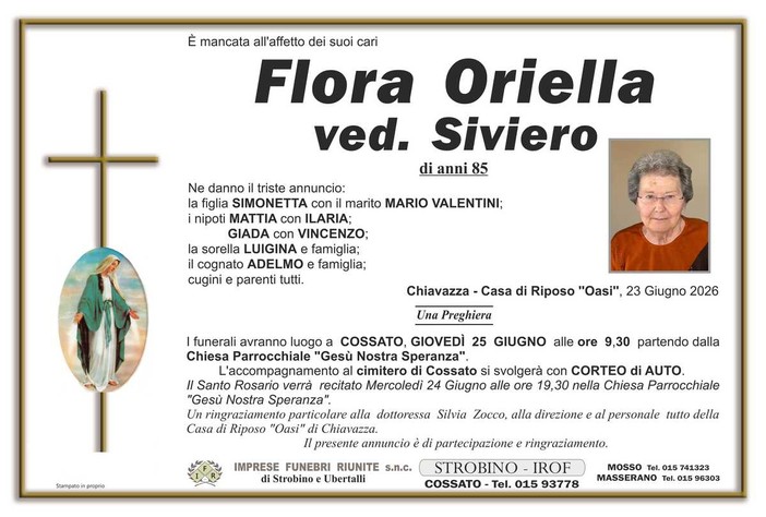 Flora Oriella, ved. Siviero