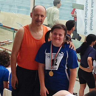 Nicole Orlando con il suo tecnico Danilo Ramirez Nicole Orlando con il suo tecnico Danilo Ramirez