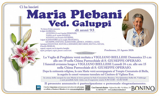 Maria Plebani, ved. Galuppi Maria Plebani, ved. Galuppi