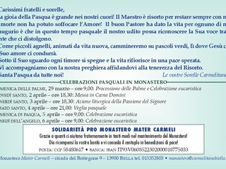 Un dono che fa bene al cuore: al Monastero Mater Carmeli torna il Mercatino primaverile di Pasqua!