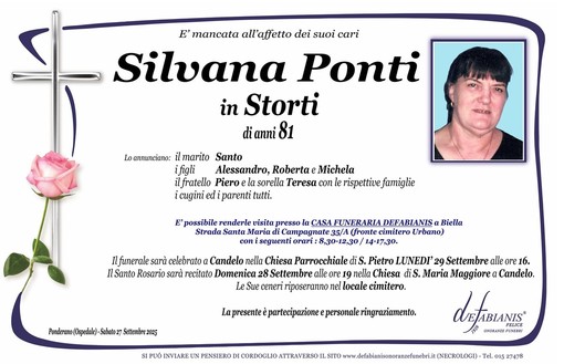 Silvana Ponti in Storti Silvana Ponti in Storti