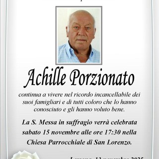 Achille Porzionato, anniversario Achille Porzionato, anniversario