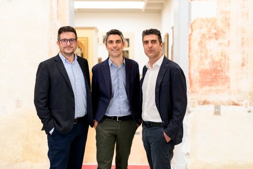 Nella foto, da sinistra, I fratelli Alberto, Davide e Luca Marazzato, dirigenti dell'azienda
