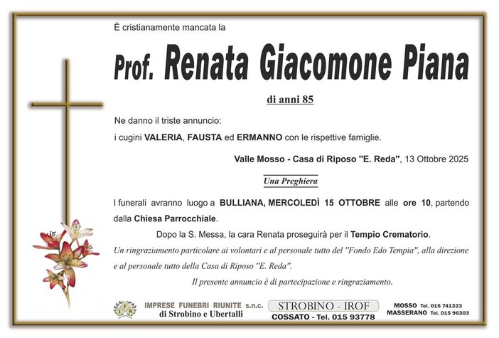 Prof. Renata Giacomone Piana