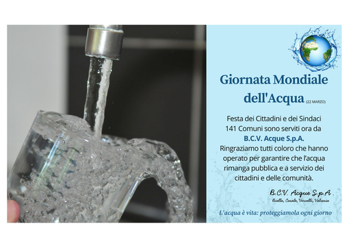 L’acqua bene pubblico: BCV Acque celebra la Giornata Mondiale dell’Acqua
