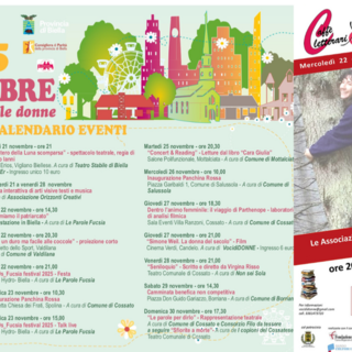 Biella Città per le Donne 2025 tra inaugurazioni di panchine, incontri a tema e spettacoli. Domani il primo evento