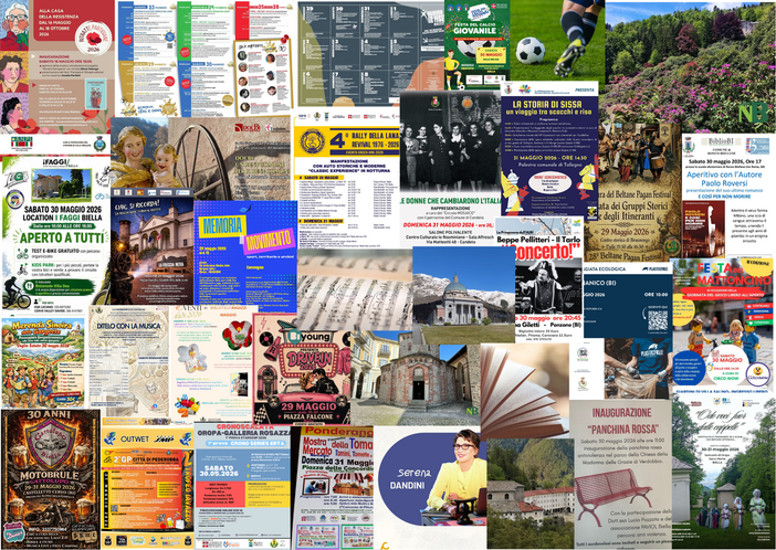 Tante cose da fare a Biella nel we del 29, 30 e 31 maggio Tante cose da fare a Biella nel we del 29, 30 e 31 maggio