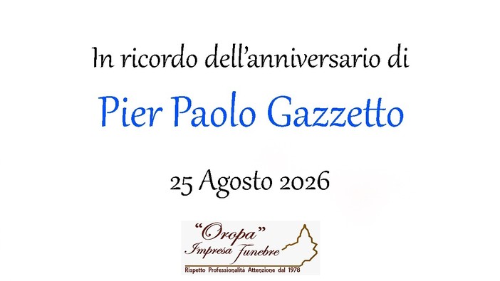 Pier Paolo Gazzetto - Anniversario