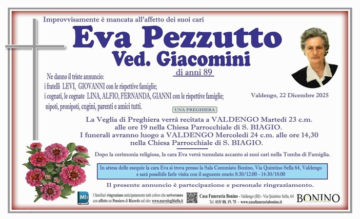 Eva Pezzuto, ved. Giacomini