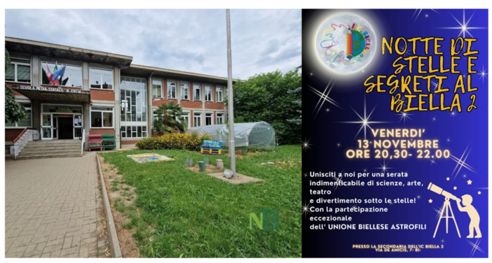 "Notte di stelle e segreti al Biella 2": scienza e magia sotto le stelle alla media di Chiavazza "Notte di stelle e segreti al Biella 2": scienza e magia sotto le stelle alla media di Chiavazza