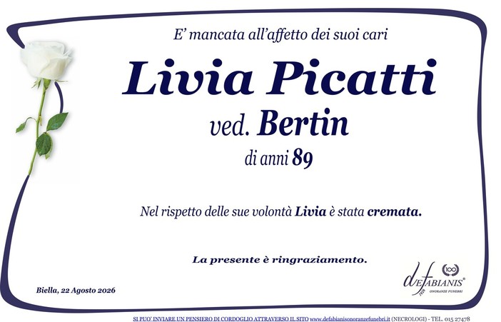 Livia Picatti, in Bertin