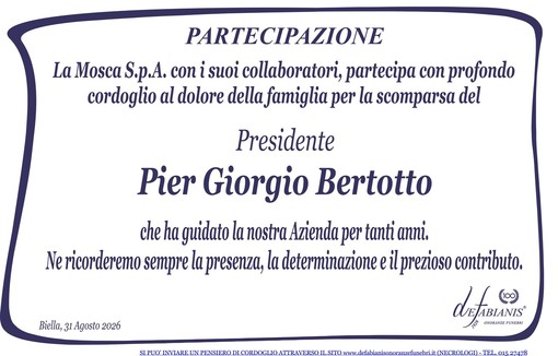 Presidente Pier Giorgio Bertotto - Partecipazione Presidente Pier Giorgio Bertotto - Partecipazione