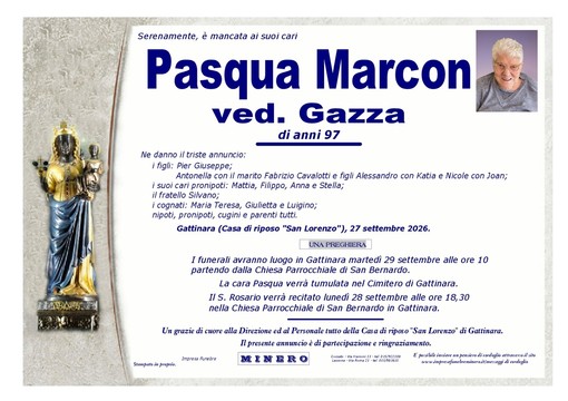 Pasqua Marcon, ved. Gazza Pasqua Marcon, ved. Gazza