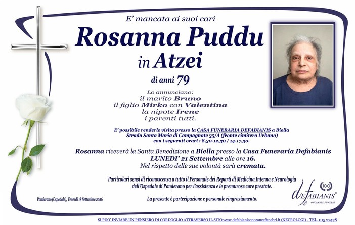 Rosanna Puddu in Atzei