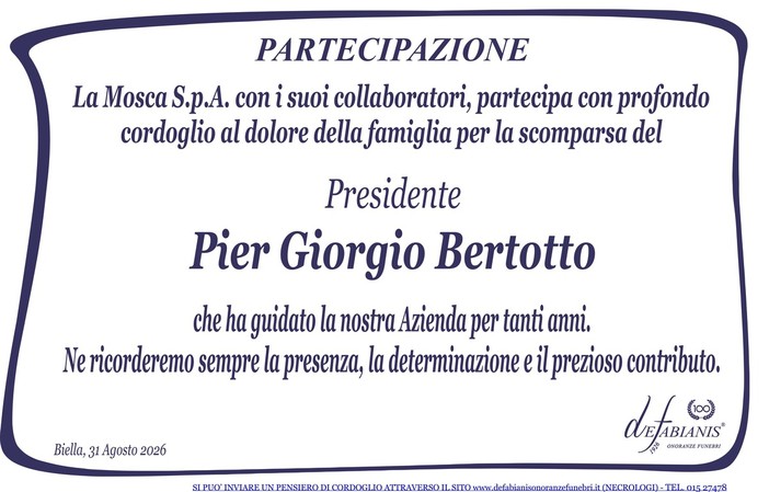 Presidente Pier Giorgio Bertotto - Partecipazione
