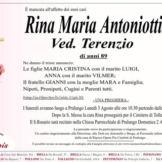 Rina Maria Antoniotti, ved. Terenzio
