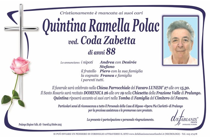 Quintina Ramella Polac ved. Coda Zabetta