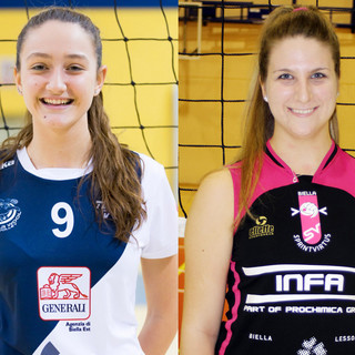 Mara Ramella del Teamvolley e Deborah Selva della SprintVirtus Biella Mara Ramella del Teamvolley e Deborah Selva della SprintVirtus Biella