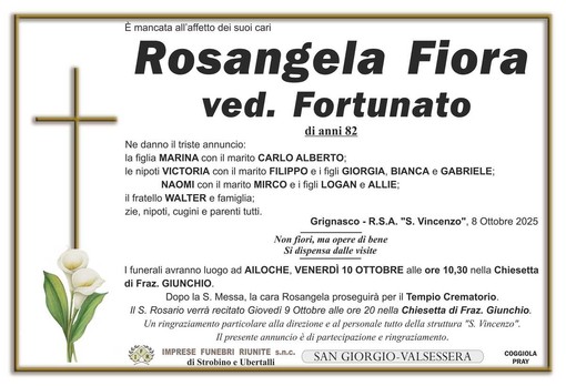 Rosangela Fiora, ved. Fortunato Rosangela Fiora, ved. Fortunato