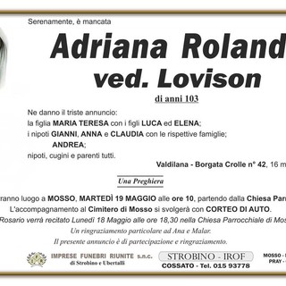 Adriana Rolando, ved. Lovison