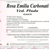 Rosa Emilia Carbonati, ved. Pluda