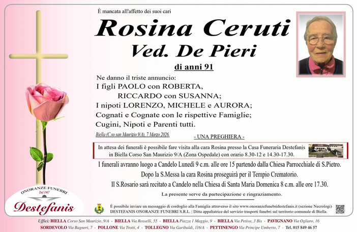 Rosina Ceruti, ved. De Pieri