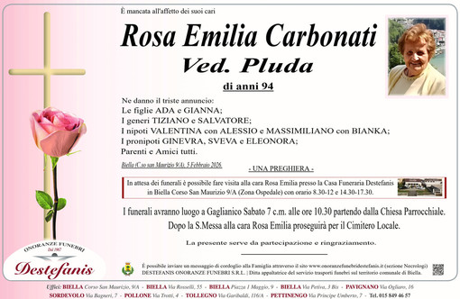 Rosa Emilia Carbonati, ved. Pluda