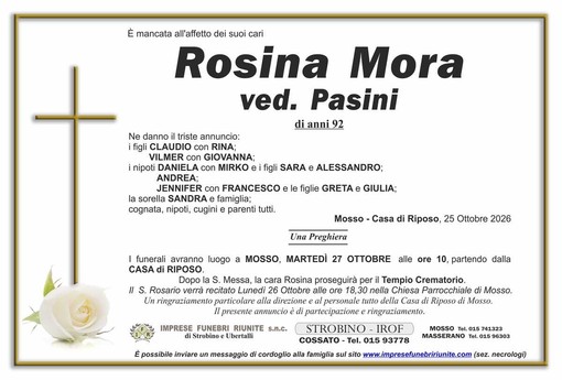 Rosina Mora, ved. Pasini Rosina Mora, ved. Pasini