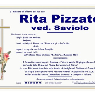 Rita Pizzato, ved. Saviolo