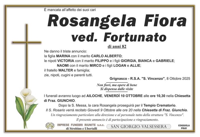 Rosangela Fiora, ved. Fortunato