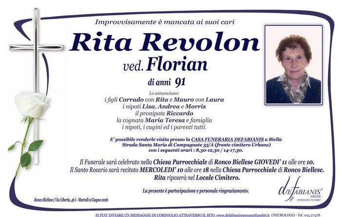 Rita Revolon, ved. Florian