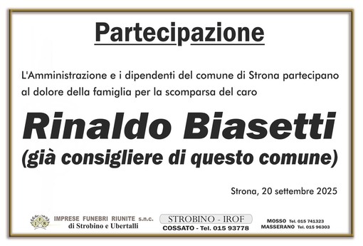 Rinaldo Biasetti - Partecipazione