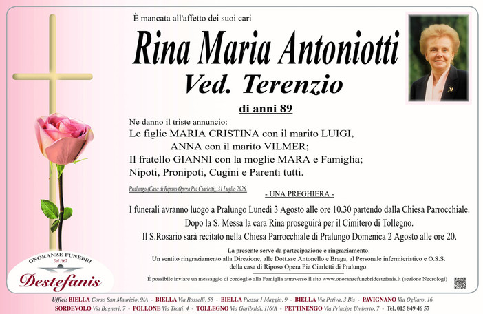 Rina Maria Antoniotti, ved. Terenzio