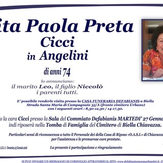 Rita Paola Preta Cicci in Angelini