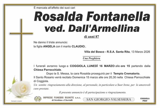 Rosalda Fontanella, ved. Dell'Armellina